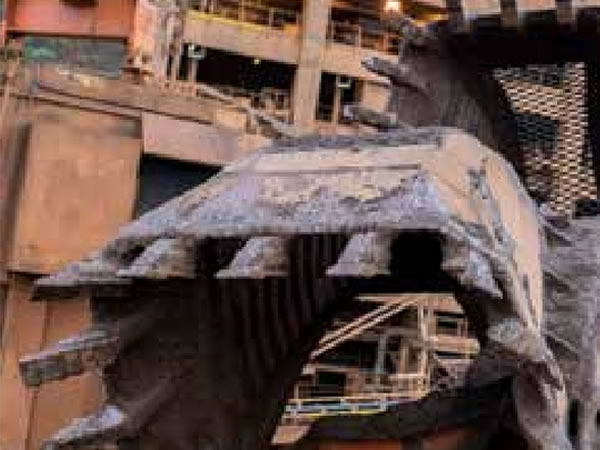 Dentes de caçamba de retomadora